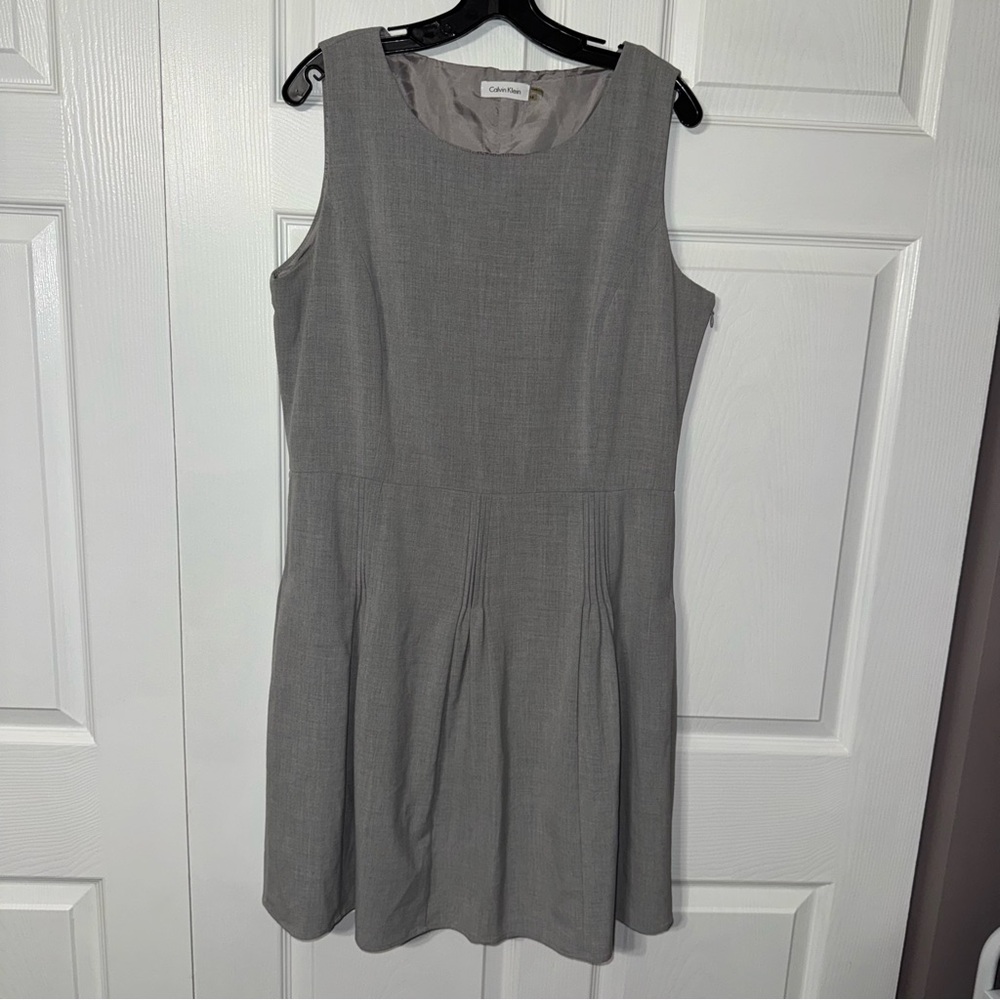 *SOLD* Calvin Klein Classic Gray Midi Dress